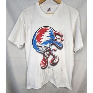 Vintage Grateful Dead Melting Steal Your Face Buzz Parker 1993/94 Single Stitch